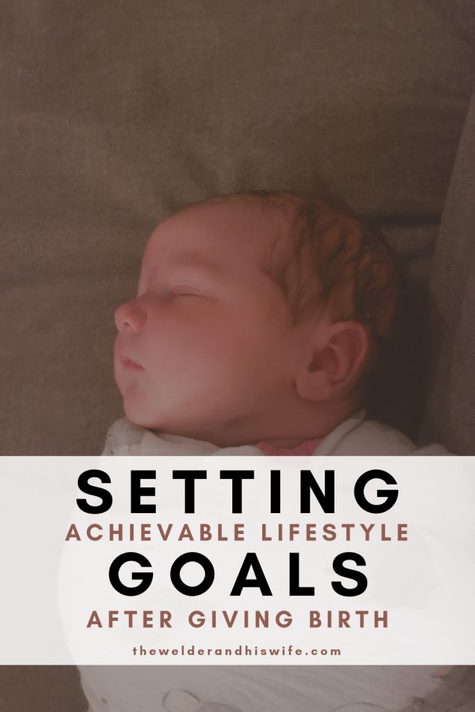setting goals after giving birth pin image